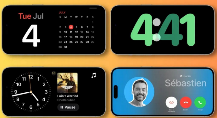 惠农苹果手机维修分享iOS17横屏充电待机显示有什么好处 