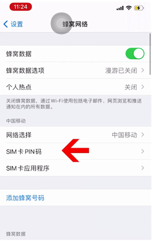 惠农苹果14维修网分享如何给iPhone14的SIM卡设置密码 