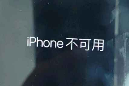 惠农苹果服务网点分享锁屏界面显示“iPhone 不可用”如何解决 